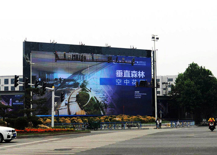 หน้าจอแสดงผล LED แบบ Full Color Outdoor, P5 - P10 Led Display Panel ความสอดคล้องที่ดี