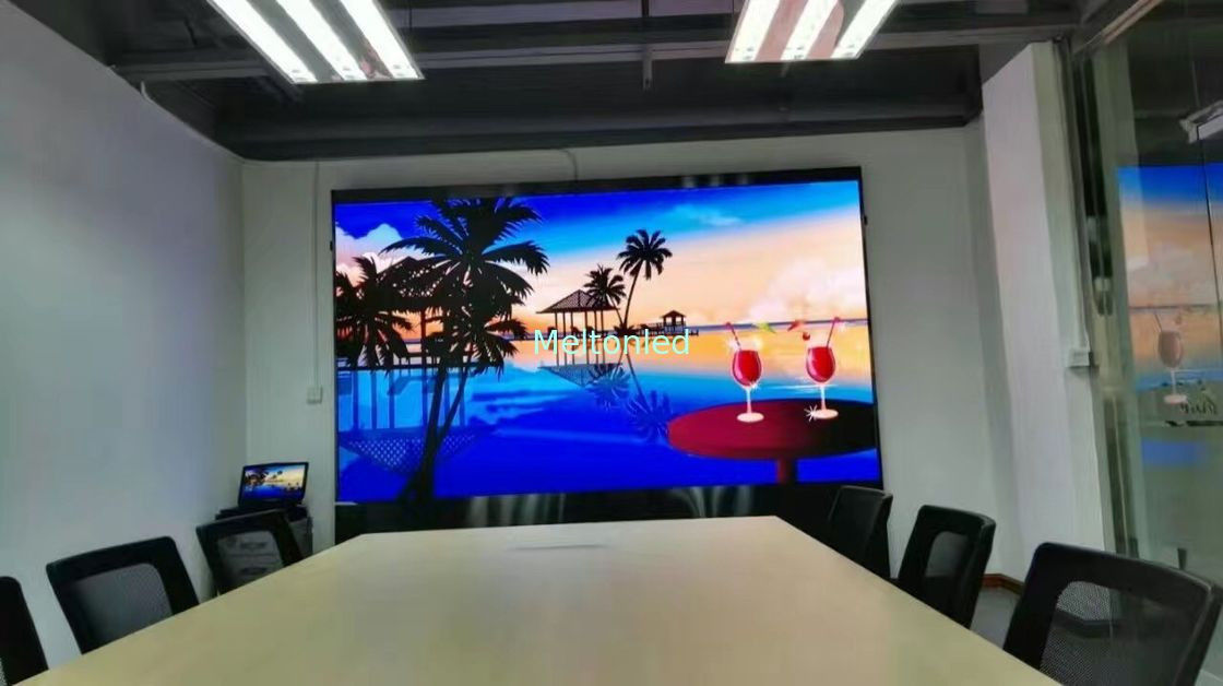 จอแสดงผล LED วิดีโอแบบ Full Color P3 แบบโค้งผนังวิดีโอ LED ในร่มสำหรับการประชุม